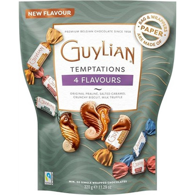 Guylian Temptations twist wrapped mixed flavour seahorses in pouch 320g