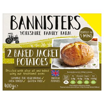 Bannisters Farm Jacket Potatoes 2Pk PMP £2.39 400G