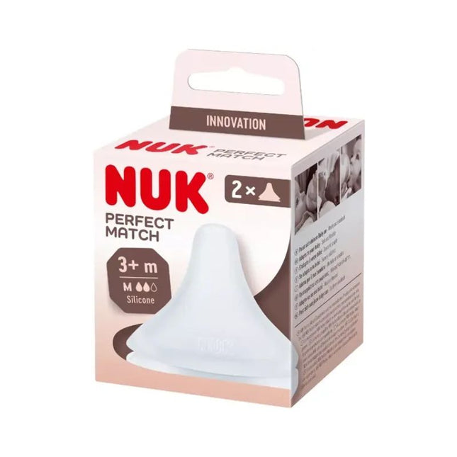Nuk Perfect Match Teats Medium Flow 3M+ 2 Pack/ Nuk Perfect Match Teats Fast Flow 6M+ 2 Pack