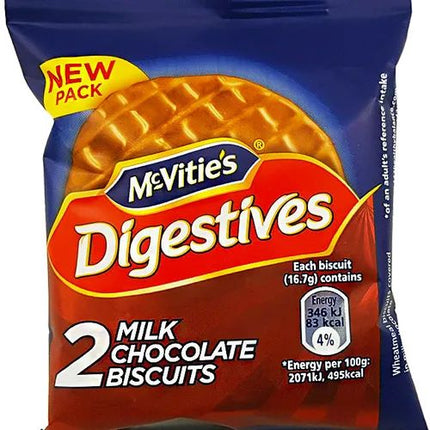 McVitie's Milk Chocolate Digestive Biscuits To Go Snack Pack 33.3g
