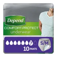 Depend Comfort Protect Mens Pants (S/M) - 10 Pack