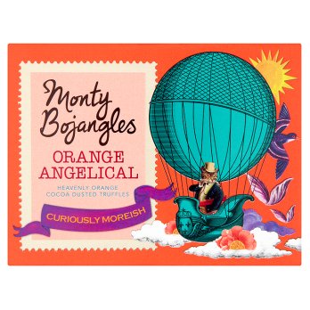 Orange Angelical gift box of cocoa dusted truffles with candied orange peel