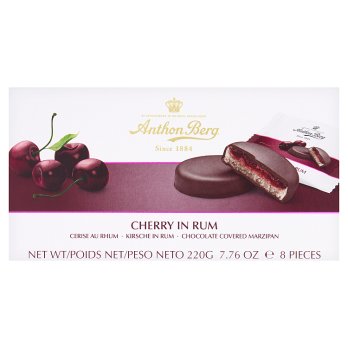 Anthon Berg Anthon Berg cherry in rum marzipan in dark chocolate  220g