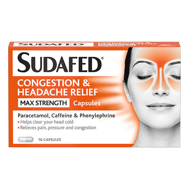 Sudafed Congest Head Max 16's