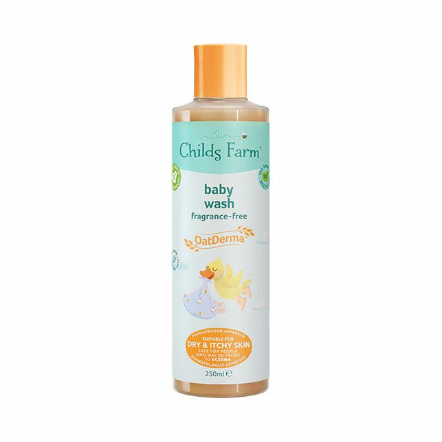 Childs Farm Oatderma, Baby Wash, Fragrance Free (Itchy & Dry Skin) 250ml