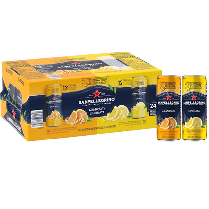 San Pellegrino Italian Sparkling Can Multipack Rainbow Pack 24 x 33cl