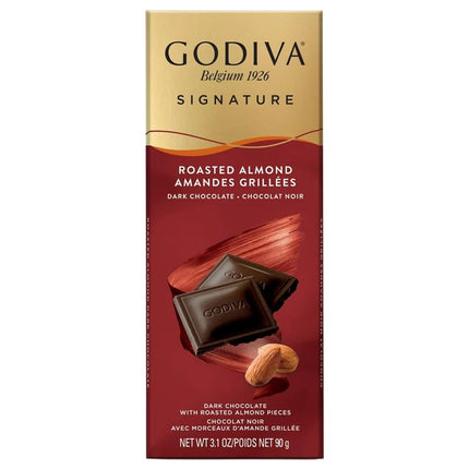 Godiva Signature Tablets Dark Roasted Almonds 90G EMEA   90g