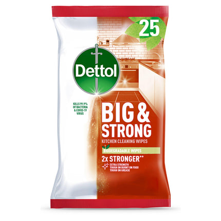 Dettol Big & Strong Bio Kitchen Wipes 25s