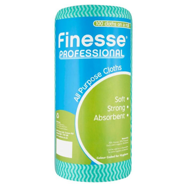 Finesse Pro Cloths All Purpose On A Roll Green 100s