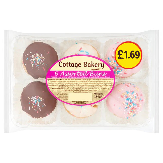 Cottage 6 Assorted Buns PMP £1.69