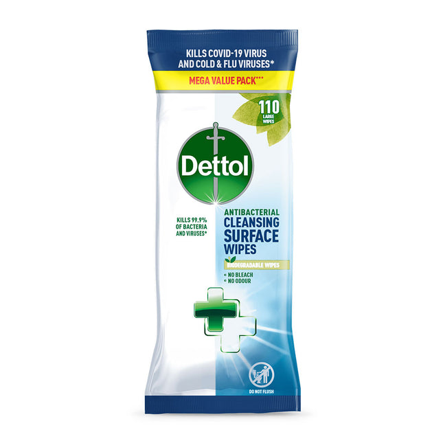 Dettol Surface Cleanser Bio Wipes 110s