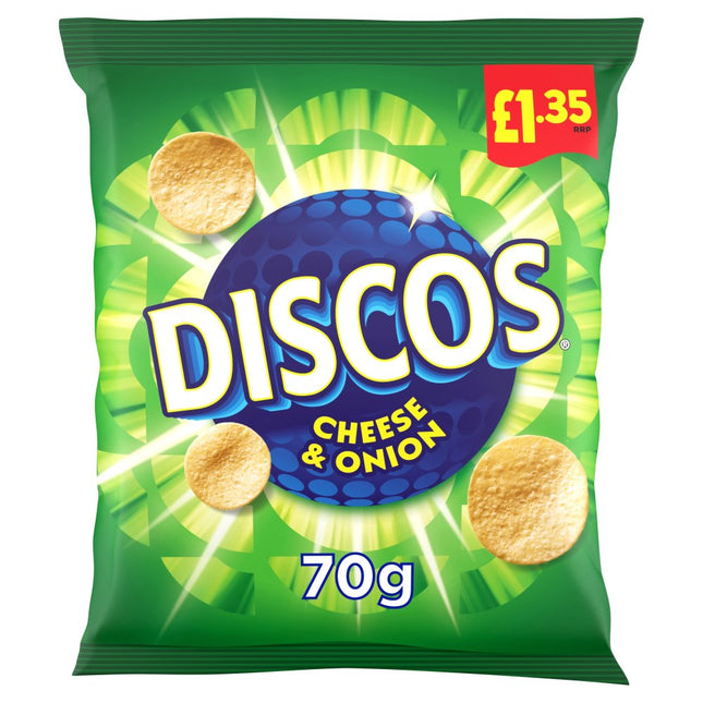 Discos Cheese & Onion Crisps 70g, £1.35 PMP