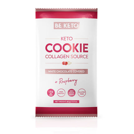 BeKeto Keto Cookie White Chocolate&Raspberry 40g