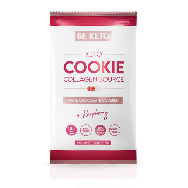 BeKeto Keto Cookie White Chocolate&Raspberry 40g