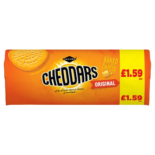 Jacob's Baked Cheddars Cheese Crackers PMP £1.59 150g