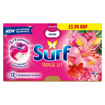 Surf Capsules 15 Wash Tropical Lily PMP £3.99