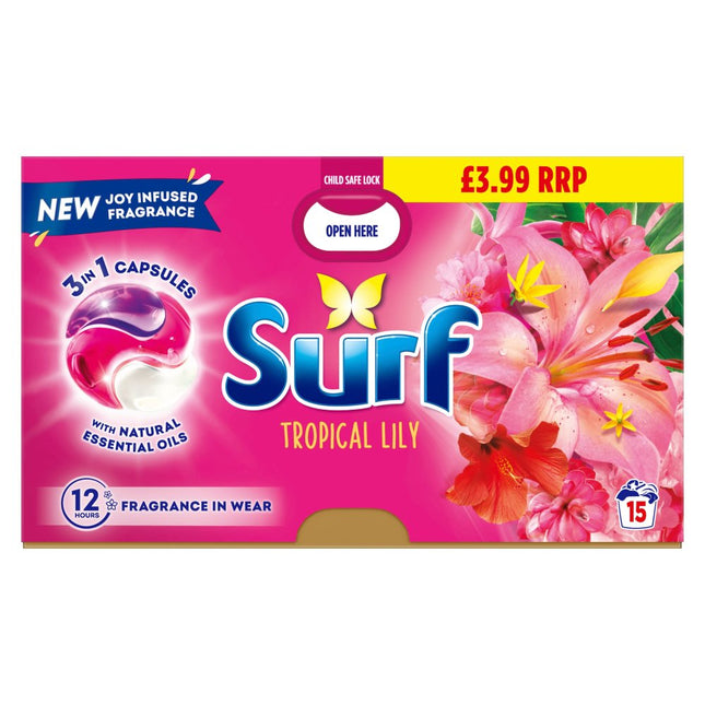 Surf Capsules 15 Wash Tropical Lily PMP £3.99