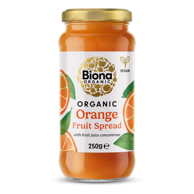 Biona Organic Orange Fruit Spread (Sweetened With Fruit Juice) 250g