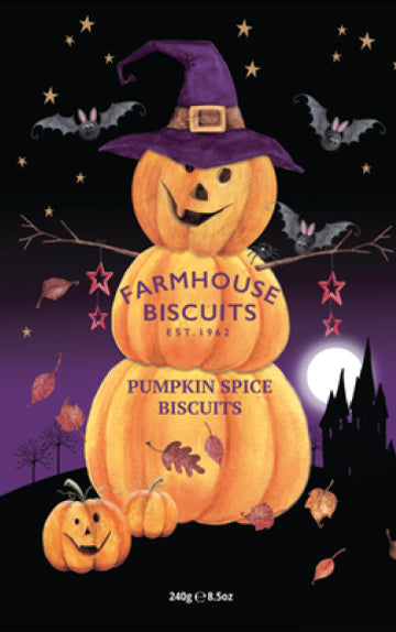 Farmhouse Biscuits Halloween Pumpkin Spiced Tube 240g