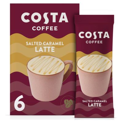 Costa Salted Caramel Latte Sachets 6Pk 6X17G