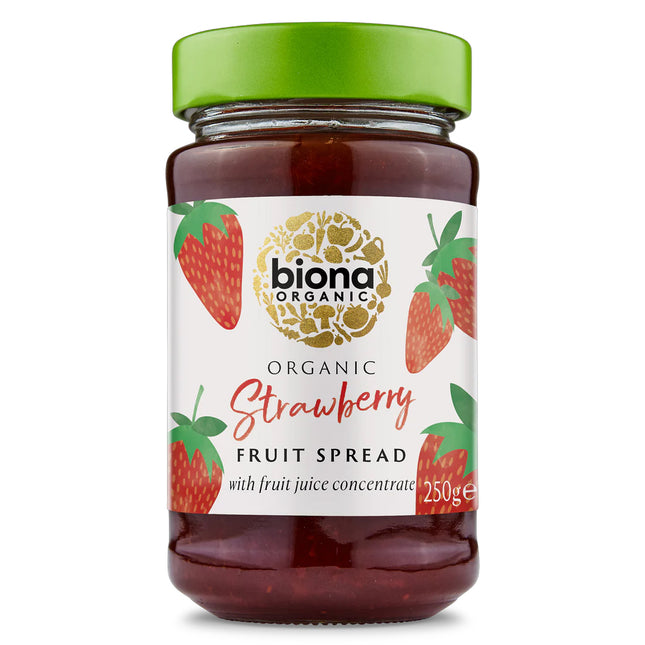 Biona Organic Strawberry Spread (Sweetened With Fruit Juice) 250g