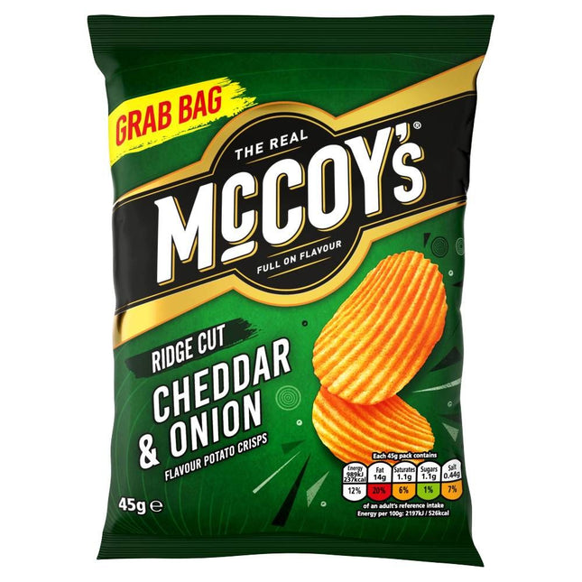 McCoy's Cheddar & Onion Grab Bag Crisps 45g