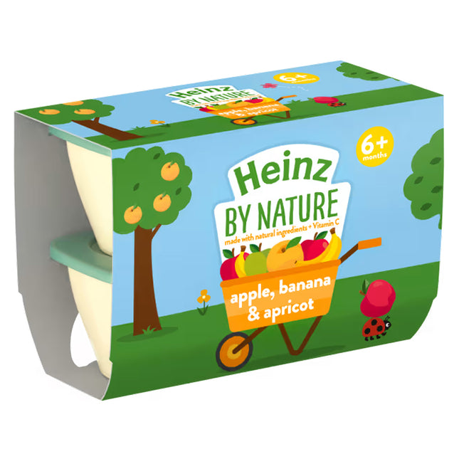 Heinz Apple Banana Apricot 4 Pack 100g