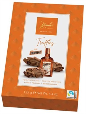 Hamlet milk chocolate flaked truffles with Cointreau in carton 125g