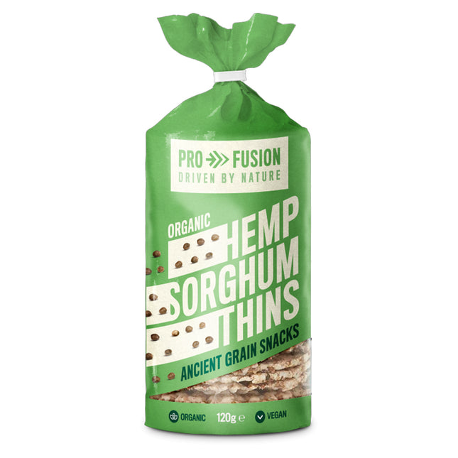 Profusion Hemp Sorghum Thins Organic, Wholegrain, Gluten Free 120g