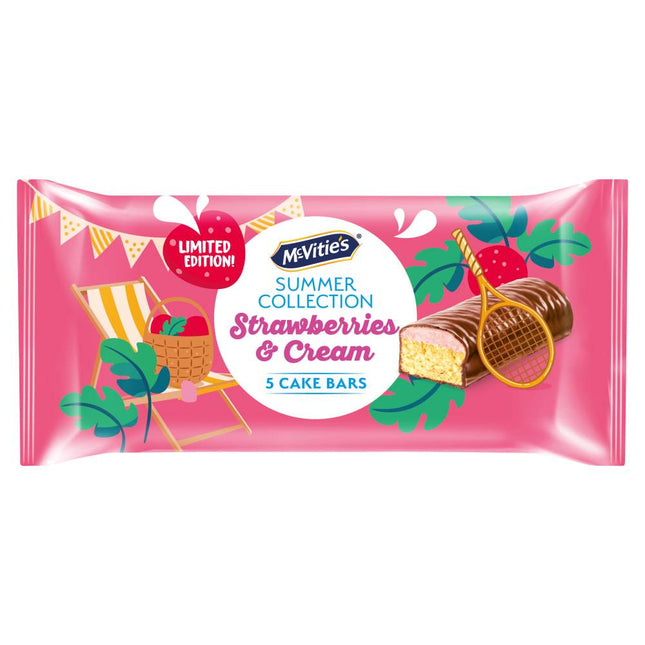 McVitie's Strawberry and Cream Limited Edition Cake Bars 5 Pack 107.5g