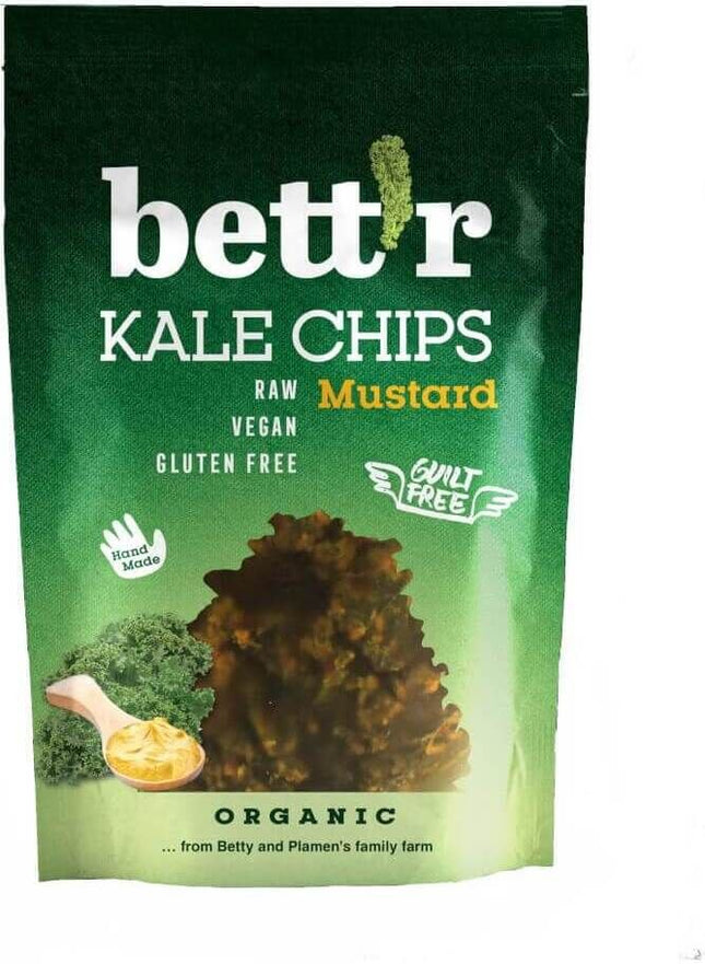 Bett'r Kale Chips With Mustard And Onion 30G