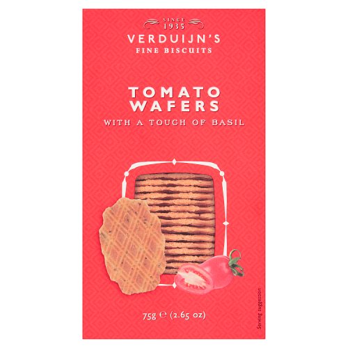 Verdijn's Fine Biscuits Cheese Wafers With Basil/Tom 75G