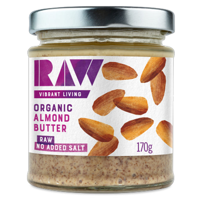 Raw Whole Almond Butter Organic No Palm Oil 170g