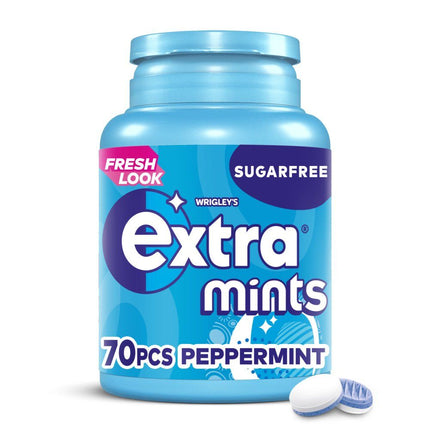 Extra Mints Peppermint Sugar Free Bottle 70 Pieces 77g
