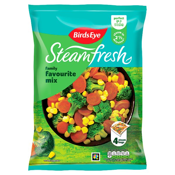 Birds Eye Steam Bags Family Favourite Mix 4Pk 540G