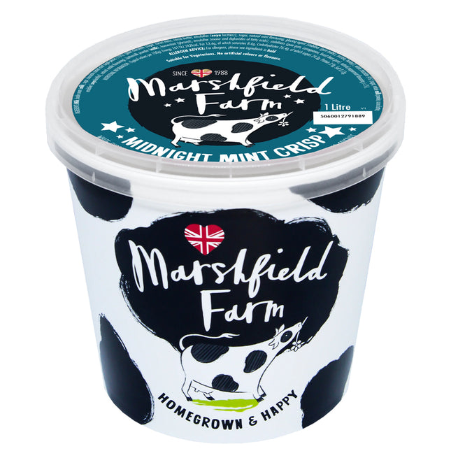 Marshfield Farm Real Dairy Ice Cream Midnight Mint Crisp 1l