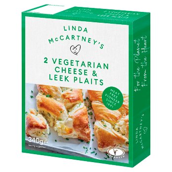 Linda McCartney's 2 Vegetarian Cheese & Leek Plaits 340g
