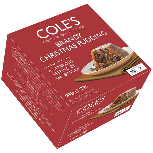 Cole's Brandy, Port & Walnut Christmas Pudding 908g
