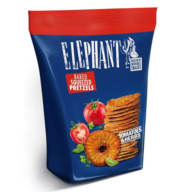 Elephant squeezed pretzel with Tomatoes & Herbs 270g
