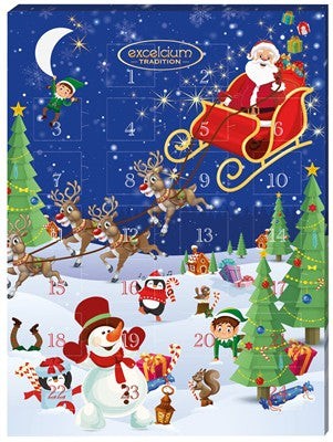 Hamlet Excelcium advent calendar with milk chocolate Christmas characters 65g