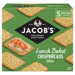 Jacob's Crispbreads Chive Crackers 5 Pack, 190g