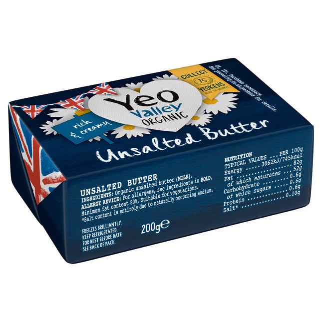 Yeo Valley Organic Butter Unsalted 200G