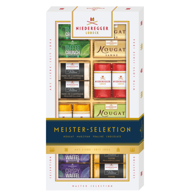Niederegger Master Selection Of Marzipan Mini Loaves, Praline And Chocolate Creations 200g