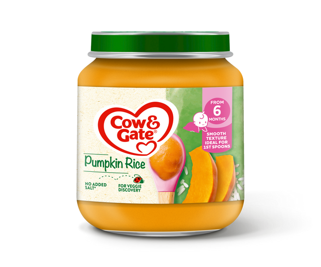 Cow & Gate Jar 6x125g Pumpkin Rice