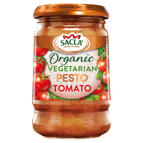 Sacla Org Veg Pesto No.6 Tomato 190g