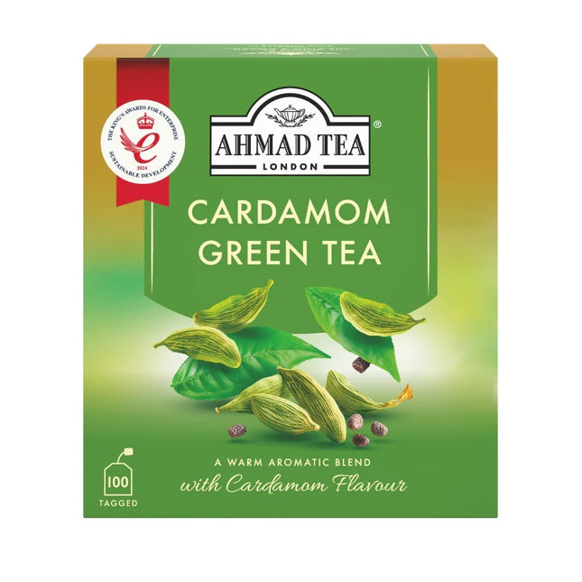 Ahmad Tea Tagged Teabag Cardamom Green 100x1.5g