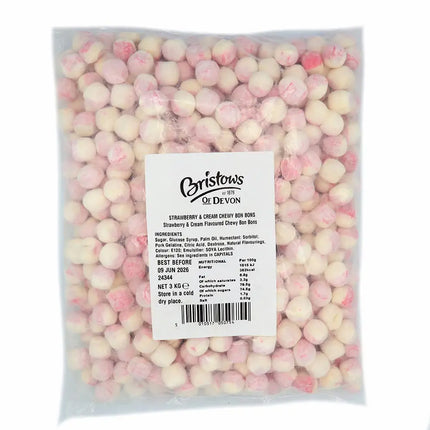 Bristows Strawberry & Cream Bulk Chewy Bonbons 3kg