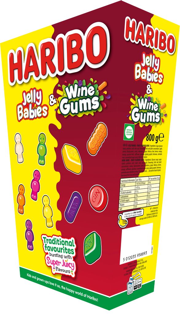 Haribo Jelly Babies & Wine Gums Gift Box 800G