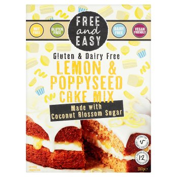 Free And Easy Gluten & Dairy Free Lemon & Poppyseed Cake Mix 350g