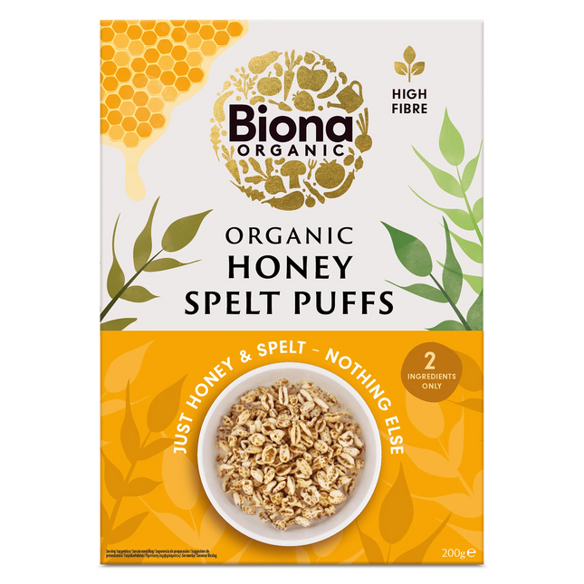 Biona Spelt Honey Puffs Organic 200g